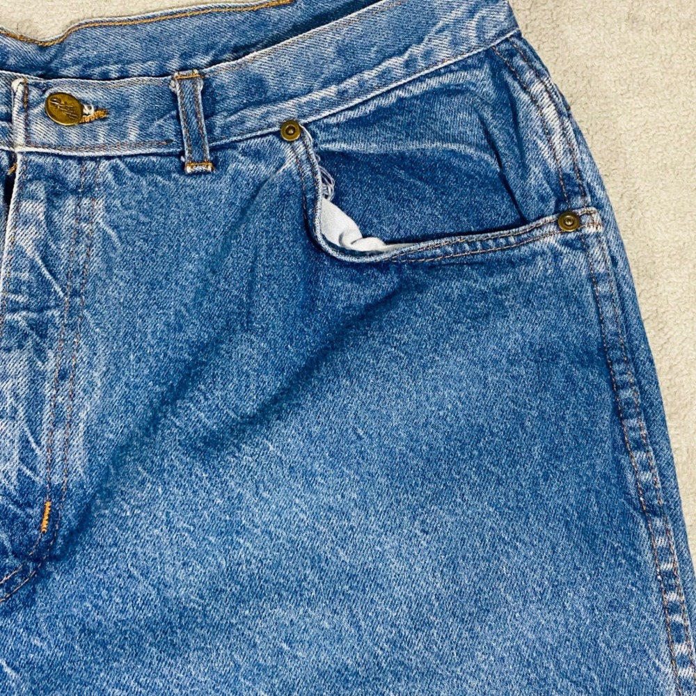 Vintage Chic Tapered Leg Jeans Womens 22W Blue Vintage High Rise Made in USA - Picture 5 of 16